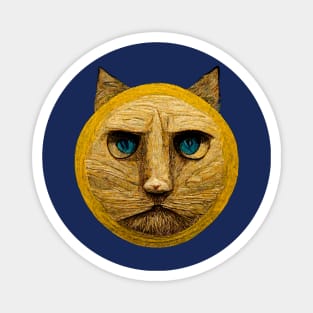 Van Gogh Cat Magnet